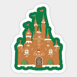 gingerbread castle Sticker